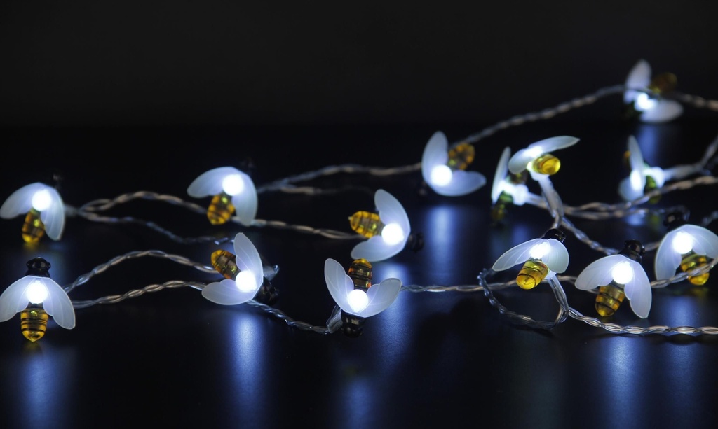 [NGL6817013] 20 Solar White Bee Lights by NOMA